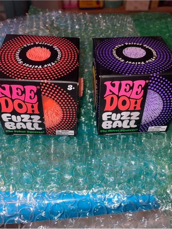 Nee doh Other - LOT OF 2: Nee Doh Needoh FUZZ BALL Orange & Purple